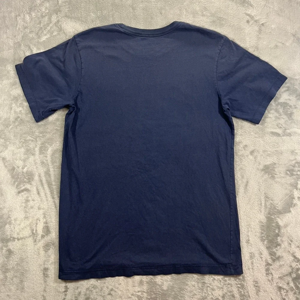 JORDAN Sportswear Club Novelty Tee Mens Small Navy Good Air Jordan Graphic Print